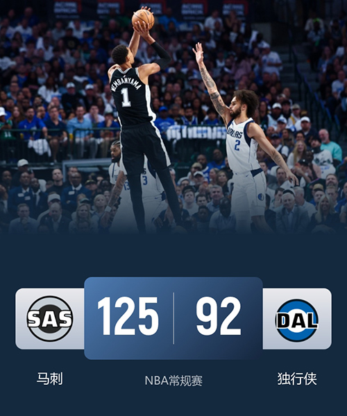 10月23日 NBA常规赛 马刺vs独行侠 全场录像及集锦