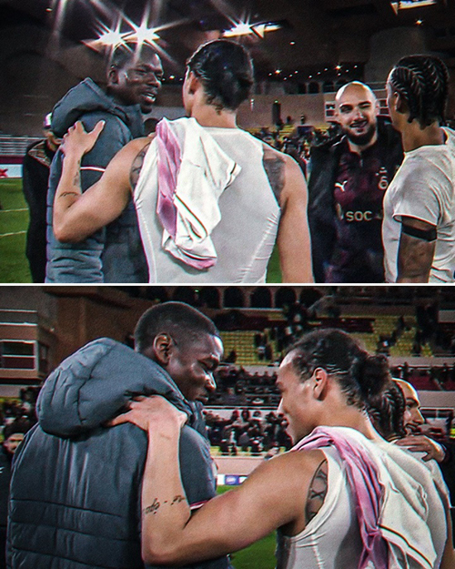 欧冠重逢！博格<a href=/zuqiuall/barcelona/ target=_blank class=infotextkey>巴萨</a>内场边寒暄，曼市德比旧将再聚首