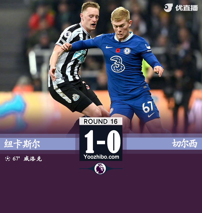 纽卡斯尔1-0切尔西