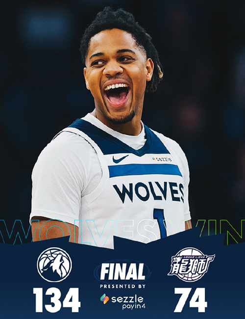 10月14日 NBA季前赛 广州vs森林狼 全场录像及集锦