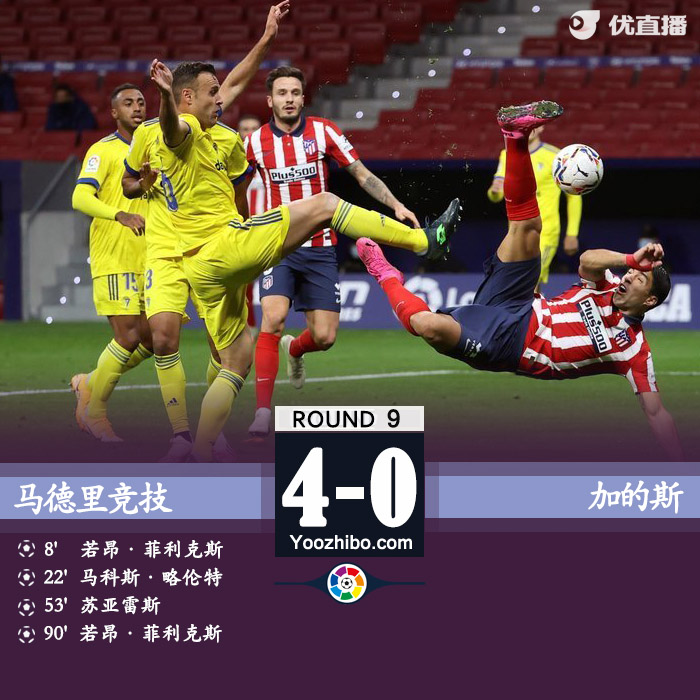 马德里竞技4-0加的斯